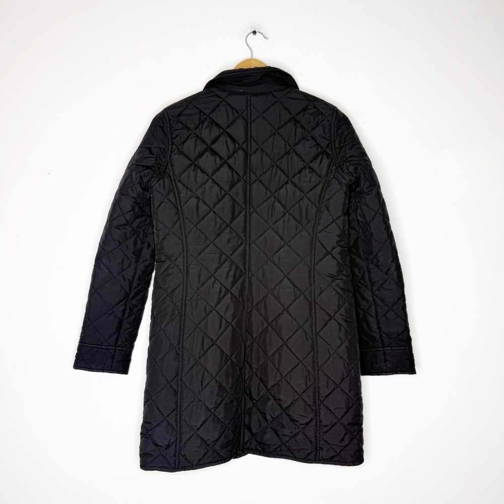 Lauren Ralph Lauren Quilted Coat Black Women’s Small Button Front Jacket - Picture 2 of 4